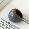 Resin Finger Rings for Women, Cornflower Blue, Inner Diameter: 17mm