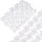 5 Yards Organza Lace Embroidery Costume Accessories, Applique Patch, Sewing Craft Decoration, with ABS Plastic Pearl Beads, Flower, White, 47x6.5mm
