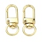 Alloy Swivel Clasps, Rack Plating, Long-Lasting Plated, Golden, 33x13x5.5mm, Hole: 6x9.5mm