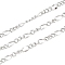 304 Stainless Steel Figaro Chains, Soldered, with Spool, Stainless Steel Color, 2.5~4.5x2~2.5x1mm