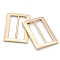 Alloy Belt Buckles, Tri-Glide Adjuster Buckles, Rectangle, Golden, 25mm