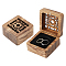 SUPERFINDINGS Hollow Wood Coin Display Box Wooden Coin Holder Case Challenge Coin Display Case Single Coin Holder Challenge Coin Holder for Coin Storage Collection, 6.8x6.8x3.7cm