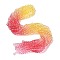 Transparent Painted Glass Beads Strands, Faceted, Rondelle, Red, 8x6.5mm, Hole: 1mm, about 60~62pcs/strand, 39~40cm