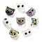 UV Plating Acrylic Beats, Iridescent, Cat, Mixed Color, 16.5x19x16mm, Hole: 3.3mm