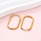 201 Stainless Steel Hoop Earrings, with 316 Surgical Stainless Steel Pins, Real 18K Gold Plated, Oval, 25.5x15.5x2mm