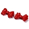 Baking Paint Opaque Acrylic Beads, Bowknot, Red, 21x29x8mm, Hole: 2mm