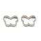 Alloy Bead Frame, Butterfly, Platinum, 13x17.5x5x4mm, Hole: 1.6mm