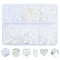 430Pcs Plastic Ear Nuts, Clear, 3~6.5mm, Hole: 0.5~1mm