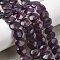 Natural Amethyst Beads Strands, Flat Round, 11.5~12x3~3.5mm, Hole: 0.7mm, about 41pcs/strand, 14.65''(37.2cm)