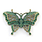Zinc Alloy Butterfly Pendants Rhinestone Settings, Cadmium Free & Lead Free, Antique Bronze & Green Patina, Fit for 1.5~2.5mm rhinestone, 48x62x6mm, Hole: 2mm
