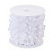 Acrylic Pearl Ball Chains, with Spool, White, 2.5mm and 7.5mm, about 196.85 Feet(60m)/Roll