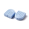 Food Grade Eco-Friendly Silicone Beads, Rainbow, Light Sky Blue, 19.5x17x6mm, Hole: 2mm