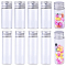 20Pcs 2 Styles Column Glass Screw Top Bead Storage Tubes, Clear Glass Bottles with Aluminum Lids, Platinum, Clear, 2.2x5~7cm, Capacity: 10~15ml(0.34~0.51fl. oz), 10pcs/style