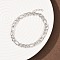 304 Stainless Steel Figaro Chain Bracelets for Women, Stainless Steel Color, 7-1/8 inch(18cm)