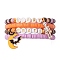 4Pcs Halloween Theme Handmade Polymer Clay Beaded Stretch Bracelets, with Alloy Enamel Bat/Skeleton Pendants and Acrylic Beads, Golden, Inner Diameter: 5.5~6cm