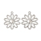 Flower Alloy Pendants, Cadmium Free & Lead Free, Platinum, 40.5x34.5x3mm, Hole: 2.5mm