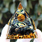 Orgonite Pyramid Resin Energy Generators, Reiki Tiger Eye Chips Inside for Home Office Desk Decoration, 50mm