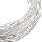 Brass Wire, Square Wire, Silver, 26 Gauge, 0.4x0.4mm, about 49.21 Feet(15m)/pc