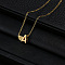 Alloy Letter Heart Pendant Necklaces for Women, Golden, Letter A, 15.75 inch(40cm)