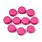 Acrylic Beads, Flat Round, Deep Pink, 7x4mm, Hole: 1.8mm, about 3500pcs/500g