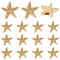 14Pcs Rack Plating Brass Beads, Starfish, Real 18K Gold Plated, 10x10x3.5mm, Hole: 1.4mm
