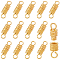 SUNNYCLUE 1 Box 100Pcs Barrel Screw Clasp Screw Jewelry Clasps Gold Small Alloy Column Fastener Cord End Double Loop Screw Type Connectors for Jewelry Making Charms Necklaces Supplies DIY Crafting