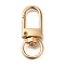 Alloy Swivel Clasps, Light Gold, 33x12x5.5mm, Hole: 9x6.5mm