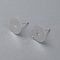 304 Stainless Steel Stud Earring Findings, Flat Round, Silver, 12x0.3mm, Pin: 0.7mm