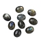 Natural Labradorite Cabochons, Oval, 10x8x4mm