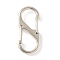 Alloy & Iron Double S Snap Hook Spring Keychain Clasps, Quick Links, Rock Climbing Carabiners for Women Men Camping Fishing, Platinum, 40.5x17.5x7.5mm