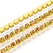 Iron Rhinestone Cup Chains, with Spool, Gold, 2x2x2mm, about 10yard/Roll