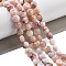 Natural Pink Opal Beads Strands, Faceted, Flat Round, 6~7.5x4~5.5mm, Hole: 0.8~1mm, about 56~70pcs/strand, 15.31~16.10 inch(38.9~40.9cm)