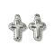 Non-Tarnish 304 Stainless Steel Pendants, Cross Charms, Stainless Steel Color, 20x12.5x3.4mm, Hole: 2mm
