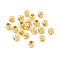 925 Sterling Silver Beads, Hexagon, Real 18K Gold Plated, 3x3x3mm, Hole: 1.5mm, about 147Pcs/10g
