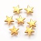 Zinc Alloy Cabochons, for DIY Crystal Epoxy Resin Material Filling, Star, Golden, 7.5x8x1mm, about 100pcs/bag