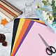 Sunnyclue 1 juego 10pcs hojas de tela de cuero sintético sólido pu kit de cuero sintético para pendientes llaveros arcos artesanías decoraciones para festivales DIY-SC0001-05-6