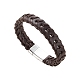 Bracelets à cordon plat tissé en cuir PW-WG42872-02-2