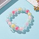 Transparent Acrylic Beads Stretch Bracelets for Kids BJEW-JB05862-5