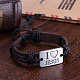 Bracelets de cordon en cuir à la mode unisexe BJEW-BB15607-D-7