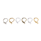 Brass Leverback Earring Findings KK-JP0010-07-2