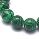 Stretch-Armbänder aus synthetischen (gefärbten) Perlen aus Malachit BJEW-K212-C-031-3