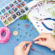 Pandahall elite diy kits de fabricación de brazaletes elásticos de ojo malvado coloridos DIY-PH0002-03-3