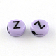 Perles acryliques opaques de style artisanal rondes plates SACR-S743-22-2