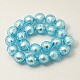 Chapelets de perles de feuille d'argent en verre FOIL-G019-10mm-03-2