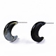 Transparent Resin Half Hoop Earrings EJEW-T012-02-B05-4