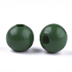 Painted Natural Wood Beads WOOD-S049-05D-2
