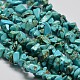 Copeaux synthétiques perles turquoise brins G-N0134-08A