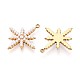 Подвески в форме звезд из нержавеющей стали 304 и искусственного жемчуга ABS STAS-T071-20G-2