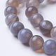 Chapelets de perles en agate rayée/agate à rangs de grade naturel G-E479-6mm-4