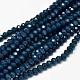 Faceted Rondelle Glass Beads Strands GLAA-I033-4mm-04-1